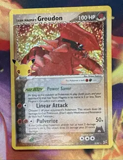 Pokemon TCG Celebrations Classic Collection Team Magma's Groudon Holo Card 9/95 - Image 1