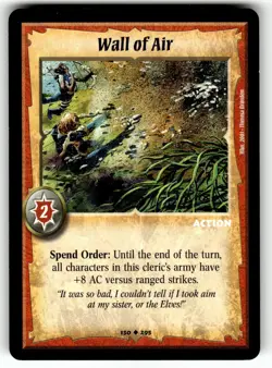 Warlord: Saga of the Storm CCG 1st Edition Card UC #130 Wall of Air - Image 1