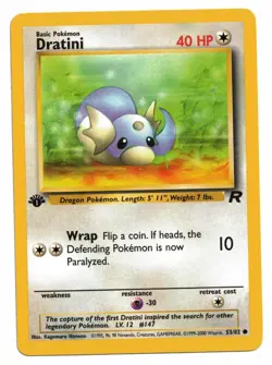 Pokemon Card: Dratini 53/82 1st Edition Team Rocket Set Rare! EXC - Image 1