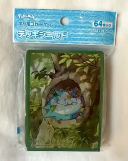 JAPAN Pokemon Center Sleeping Pachirisu TCG 64 Card Sleeves - Image 1