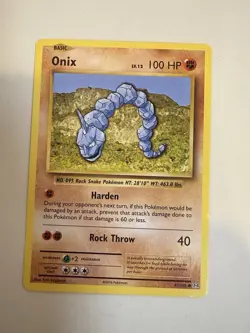 Onix 56/102 1st Edition Shadowless Base Set Pokemon Card - Image 1