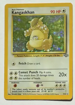 Pokemon TCG Kangaskhan 05/64 Jungle Set Vintage Holo Rare Card WOTC 1999 LP - Image 1