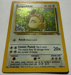 Pokemon TCG Kangaskhan 05/64 Jungle Set Vintage Holo Rare Card WOTC 1999 LP - Image 2