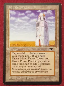 Magic The Gathering ANTIQUITIES URZA'S TOWER PLAINS land card MTG - Image 1