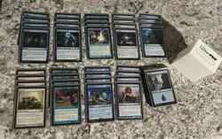 MTG Blue 60 Card Deck, Leveler, Laboratory Maniac, Parallel Thoughts, Magic - Image 1