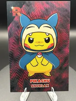 Pikachu Poncho Snorlax - Cracked Ice Holo - Team Rocket Card Database - Pokemon - Image 1