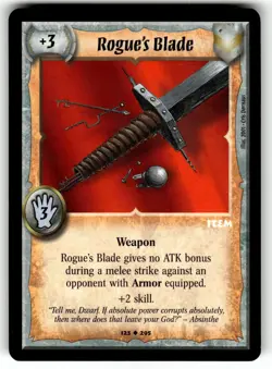 Warlord: Saga of the Storm CCG 1st Edition Card UC #123 Rogue's Blade - Image 1