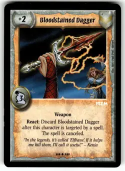 Warlord: Saga of the Storm CCG 1st Edition Card UC #118 Bloodstained Dagger - Image 1