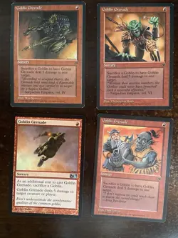 Mtg Goblin Grenade x4 FE M12 Magic the Gathering MP Playset - Image 1