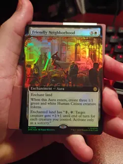 Friendly Neighborhood (Extended Art Foil) 0246 (R) MTG Marvel's Spider-Man (SPM) - Image 1