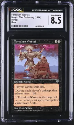 FORSAKEN WASTES Mirage Rare Reserved List CGC 8.5 MTG [Nostalgium] - Image 1