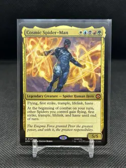 MTG Cosmic Spider-Man 0127 Regular Non-Foil Marvel's Spider-Man NM Mythic Rare - Image 1