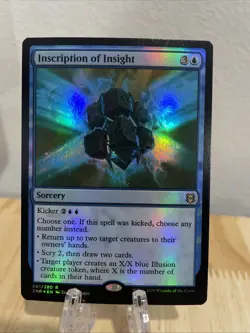 MTG Inscription of Insight FOIL #061/280 Zendikar Rising Rare ZNR NM/M - Image 1