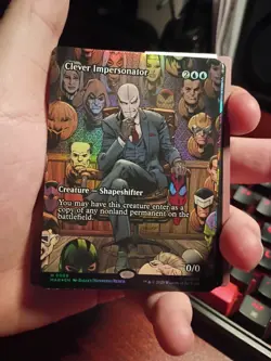 MTG Clever Impersonator 0008 FOIL (Borderless) Marvel Spider-man Universe - Image 1