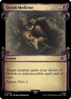 Orcish Medicine 555 LTR MTG Amass Orcs Common 2023 Black Indestructible Irvin EN - Image 1