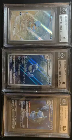Pokemon Squirtle Wartortle Blastoise BGS Lot - Image 1