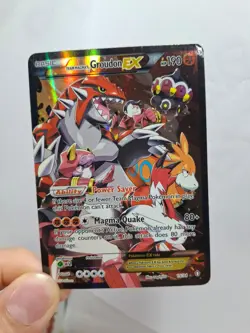 2015 POKEMON XY DOUBLE CRISIS #15/34 TEAM MAGMA'S GROUDON EX - Image 1