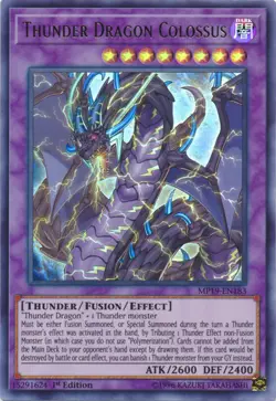 Yugioh! HP Thunder Dragon Colossus - MP19-EN183 - Ultra Rare - 1st Edition Heavi - Image 1