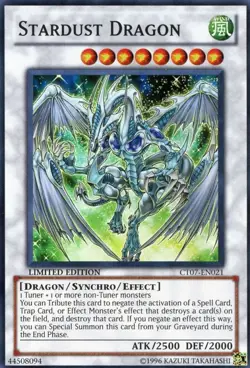 Yugioh! HP Stardust Dragon - CT07-EN021 - Super Rare - Limited Edition Heavily P - Image 1