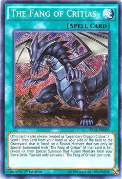 Yugioh! HP The Fang of Critias - DRL2-EN006 - Secret Rare - 1st Edition Heavily - Image 1