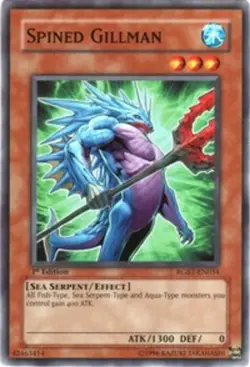 Yugioh! HP Spined Gillman - RGBT-EN034 - Common - 1st Edition Heavily Played, En - Image 1
