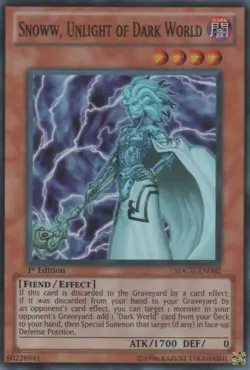 Yugioh! HP Snoww, Unlight of Dark World - SDGU-EN002 - Super Rare - 1st Edition - Image 1