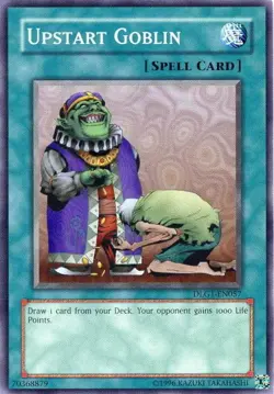 Yugioh! HP Upstart Goblin - DLG1-EN057 - Common - Unlimited Edition Heavily Play - Image 1