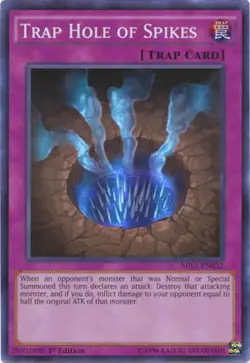 Yugioh! HP Trap Hole of Spikes - MIL1-EN022 - Super Rare - 1st Edition Heavily P - Image 1