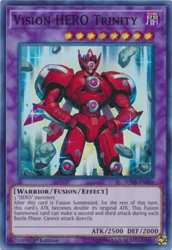 Yugioh! HP Vision HERO Trinity - SHVA-EN036 - Super Rare - 1st Edition Heavily P - Image 1