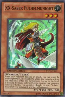 Yugioh! HP XX-Saber Fulhelmknight - XSPU-EN001 - Super Rare - Limited Edition He - Image 1