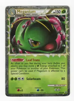 Meganium HGSS08 Promo Rare Holo Pokemon Card (Damaged See Desc) - Image 1