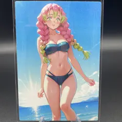 Mitsuri Kanroji Anime Waifu Card Doujin ACG Goddess Holo - Image 1