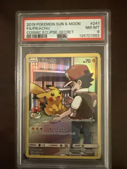Pokemon Pikachu TCG Sun & Moon Cosmic Eclipse Card 241/236 Secret Rare Holo - Image 1