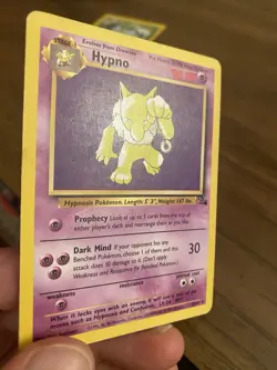 Pokemon TCG Hypno Fossil Card 23/62 Unlimited Rare MP Condition - Image 3