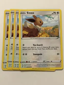 Pokemon Card Evolving Skies 4x Playset Eevee 125/203 NM - Image 1