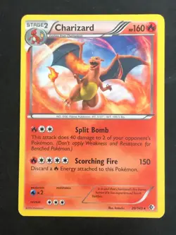 Charizard 20/149 B&W Boundaries Crossed Rare Cosmos Holo Pokemon Card - MP - Image 1