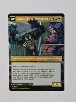 MTG Eddie Brock / Venom, Lethal Protector Borderless Card #0224 Spider-Man - Image 1