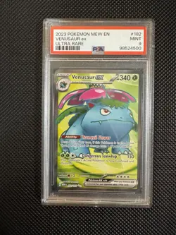 Pokemon TCG Venusaur EX Full Art Scarlet and Violet 151 Card 182/165 PSA 9 - Image 1