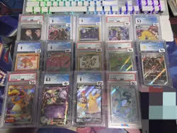 Pokemon Graded Card Lot Slabs x28 PSA CGC AGS - Image 1