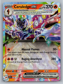 Pokemon TCG Ceruledge EX 036/191 2024 Surging Sparks Double Rare Card - NM - Image 1