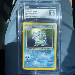 CGC 8.5 Blastoise 1999 Base Set 2/102 Holo Pokemon Card psa - Image 1