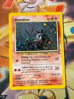Houndour Pokemon Card 2001 Neo Discovery 5/75 Holo Rare Unlimited Near Mint - Image 1