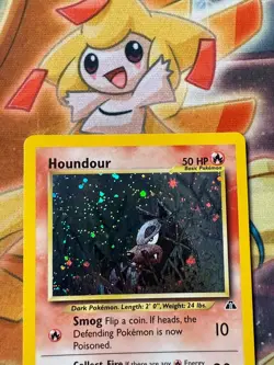 Houndour Pokemon Card 2001 Neo Discovery 5/75 Holo Rare Unlimited Near Mint - Image 2