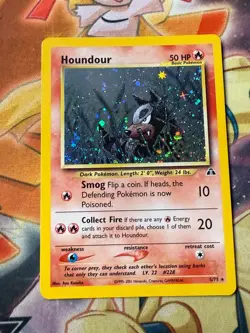 Houndour Pokemon Card 2001 Neo Discovery 5/75 Holo Rare Unlimited Near Mint - Image 3