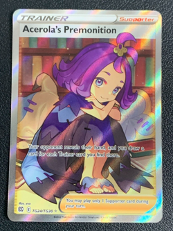 Acerola's Premonition TG24/TG30 Brilliant Stars Trainer Gallery Pokemon Card NM - Image 1