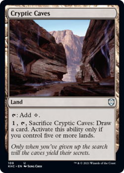 CRYPTIC CAVES x4 ~mtg NM Commander Kaldheim 4 Unc - Image 1