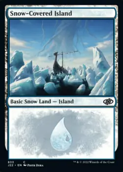 4x MTG Snow-Covered Island, NM-Mint, English Jumpstart 2022 - Image 1