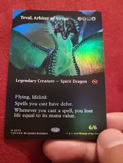 Teval, Arbiter of Virtue (Borderless) Tarkir: Dragonstorm Foil - Image 1