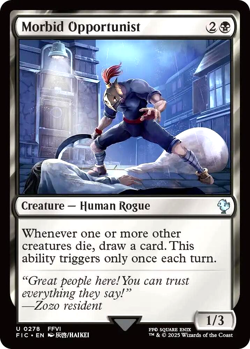 MTG Morbid Opportunist 278 Surge Foil Final Fantasy Commander - Image 1