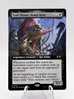 Lord Skitter, Sewer King 0339 Extended Art Wilds of Eldraine WOE MTG NM - Image 1